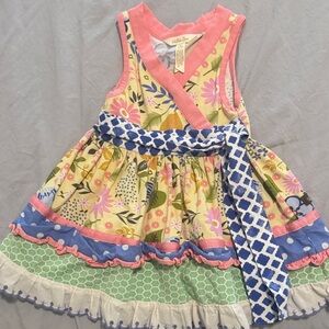 Matilda Jane Yellow Pink Blue Floral Wrap Dress